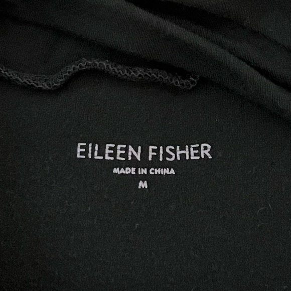 EILEEN FISHER Cowl Neck Jersey Stretch Long Sleeve Dress Medium Minimalist - Picture 7 of 12